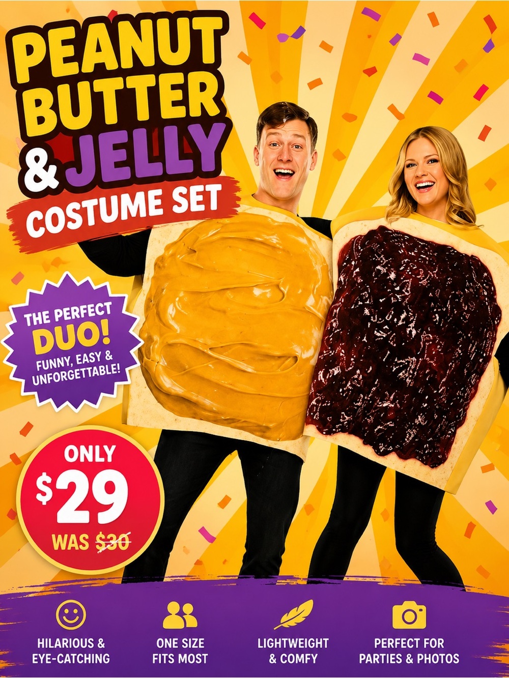 Peanut Butter and Jelly Costume Set